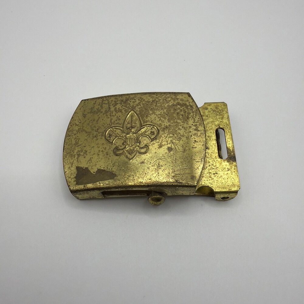 Vintage Boy Scout Belt Buckle Made In USA Solid Brass